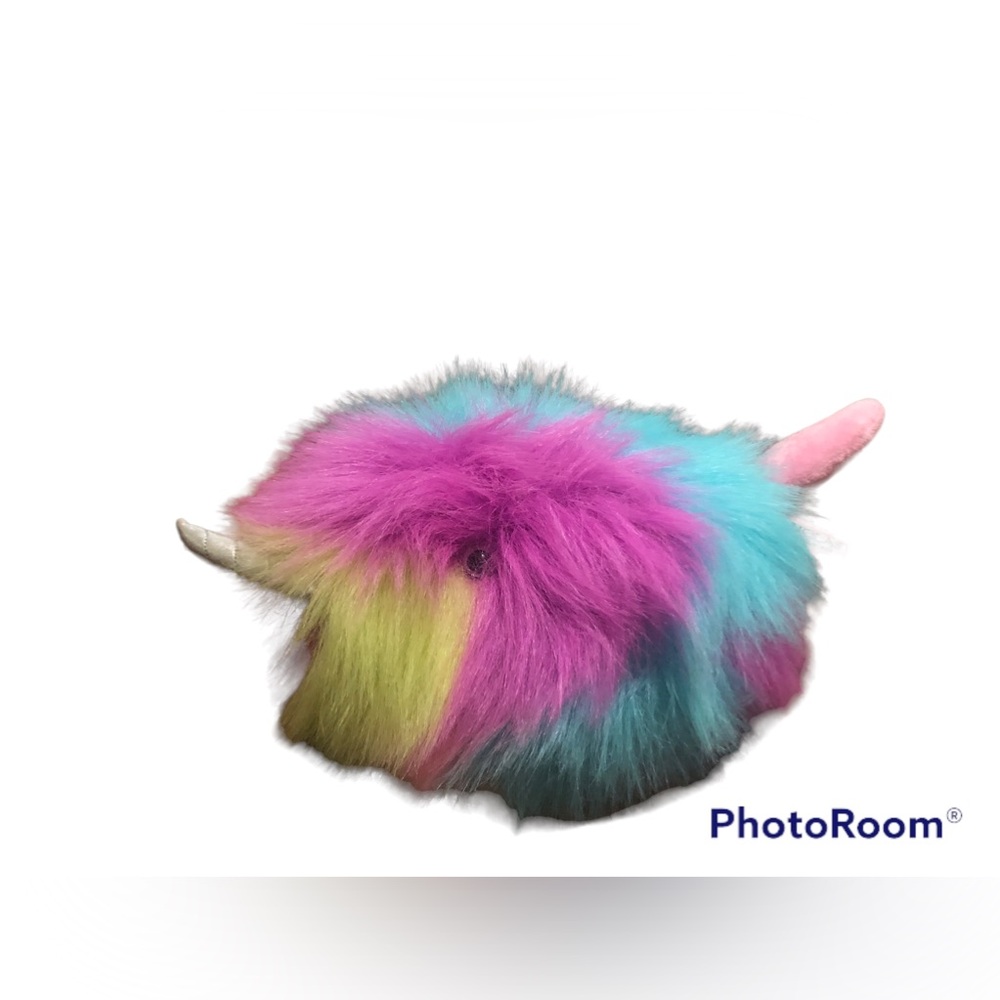 Douglas Cuddle Toy Bubbles Rainbow Narwhal plush Stuffed Animal Fluffy 13"